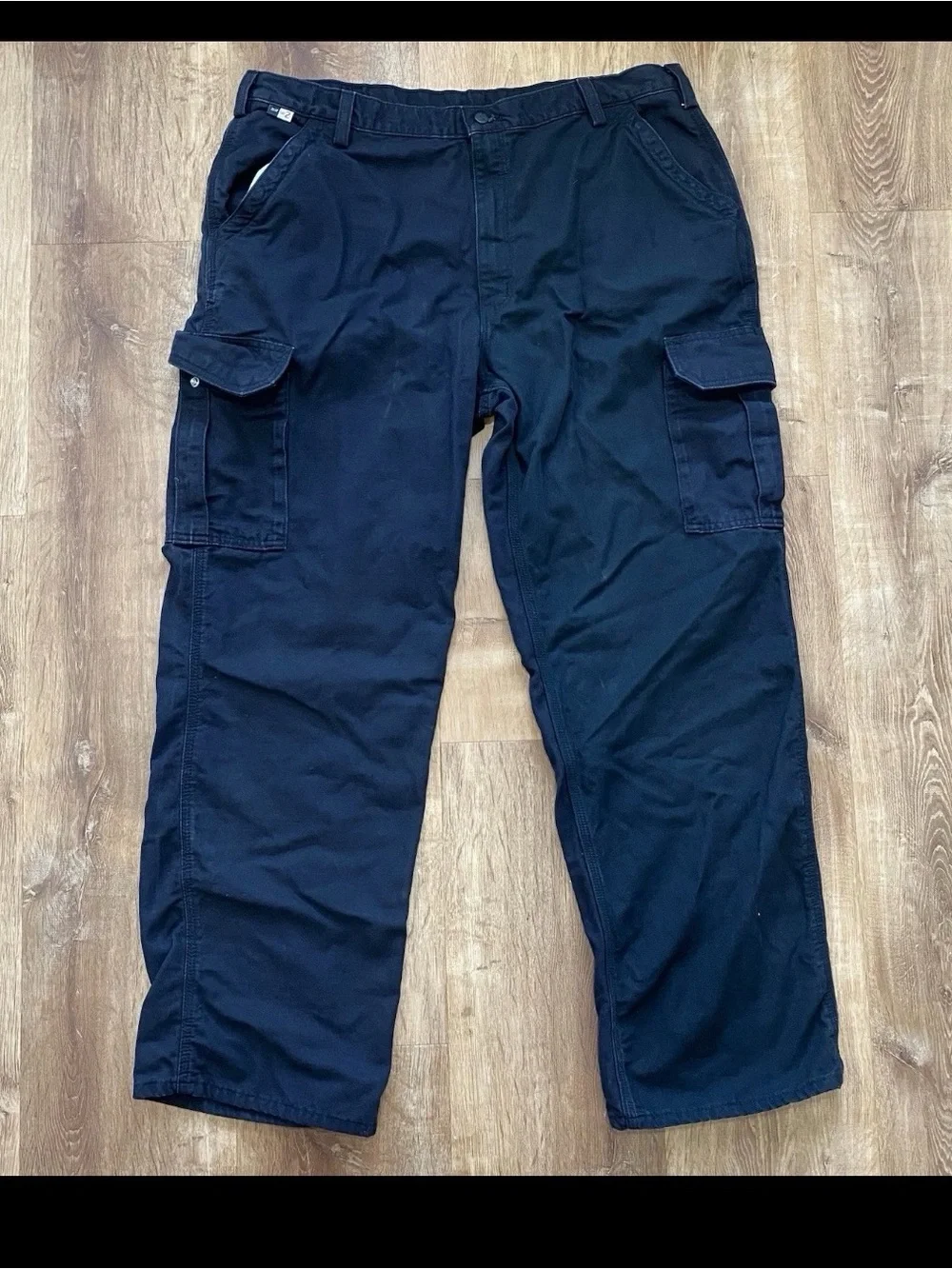 Carhartt FR Cargo Pants Mens 42x32 Black Fire Resistant CAT 2 FRB240-BLK